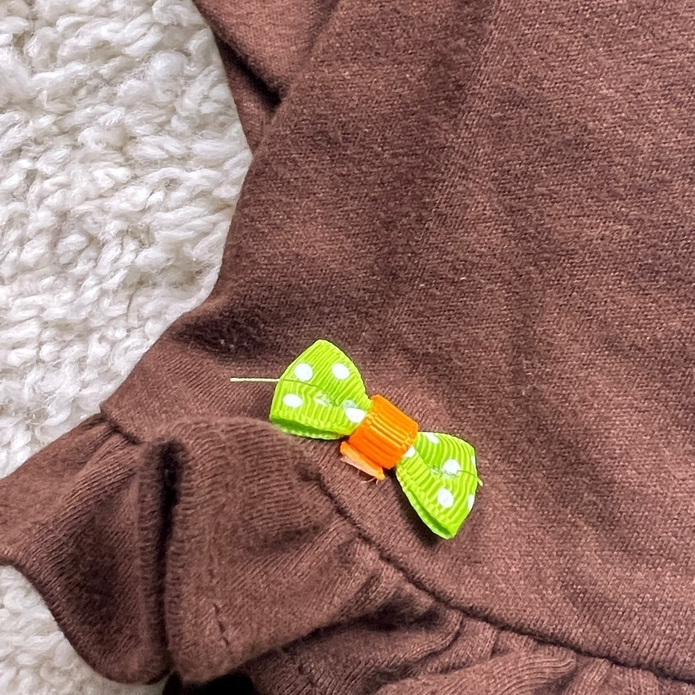 LITTLE GIRLS PETUNIA PETALS MONAGHAN FALL BOW EMBELLISHED PULL ON PANTS NWT SZ4 - Picture 4 of 8